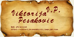 Viktorija Pešaković vizit kartica